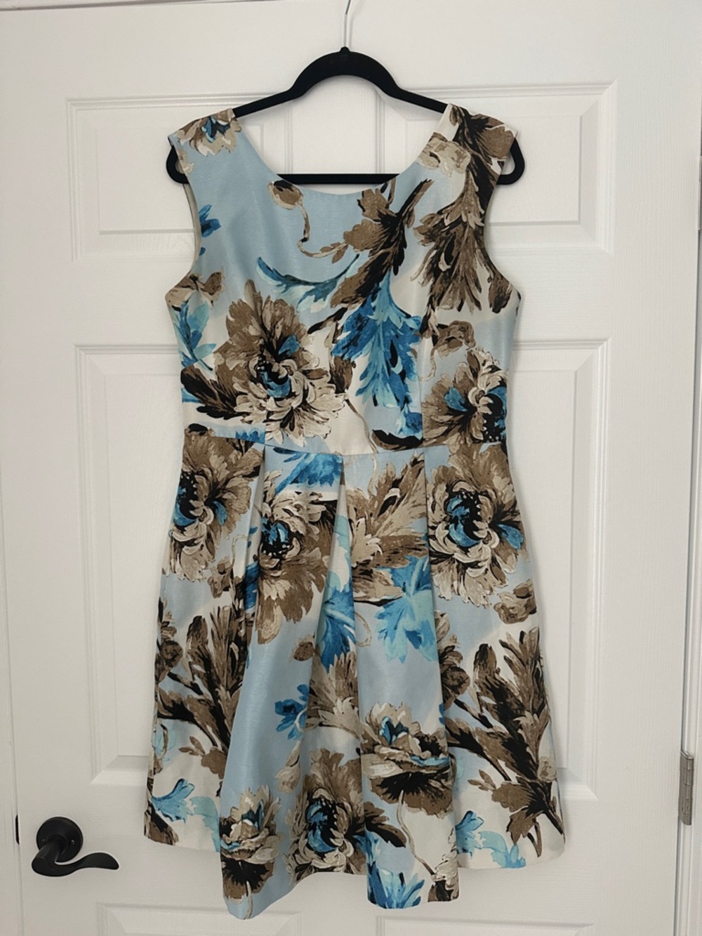 Danny & Nicole Pale Blue and Cream Floral Sundress